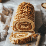 No-bake Biscoff cake roll recipe card visual