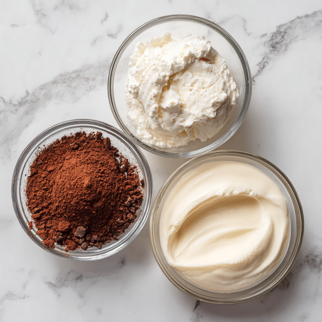 Ingredients for 3 ingredient chocolate ice cream