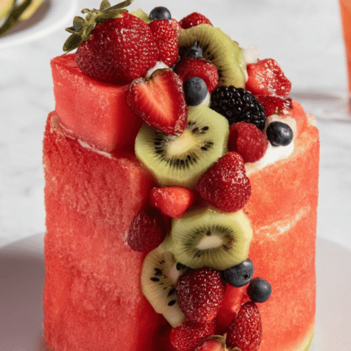 No Bake Watermelon Cake