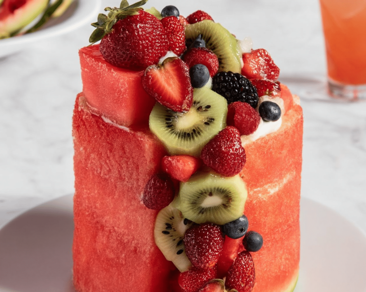 No Bake Watermelon Cake