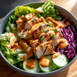 Delicious Bang Bang Chicken Bowl with tender chicken and fresh vegetables
