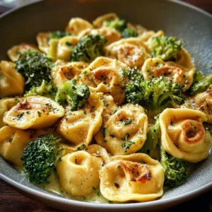 Garlic Parmesan Chicken Tortellini - Easy Weeknight Meal 2 Garlic Parmesan Chicken Tortellini served with fresh herbs and parmesan cheese