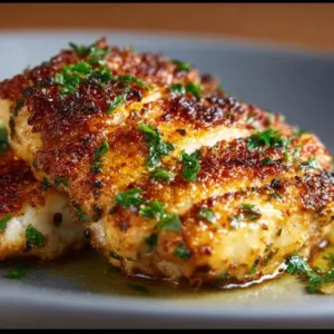 Melt-in-your-mouth chicken breast served on a plate with herbs