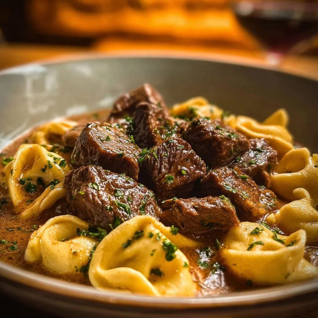 Home 4 Cracked Garlic Steak Tortellini in Creamhouse Sauce Bliss