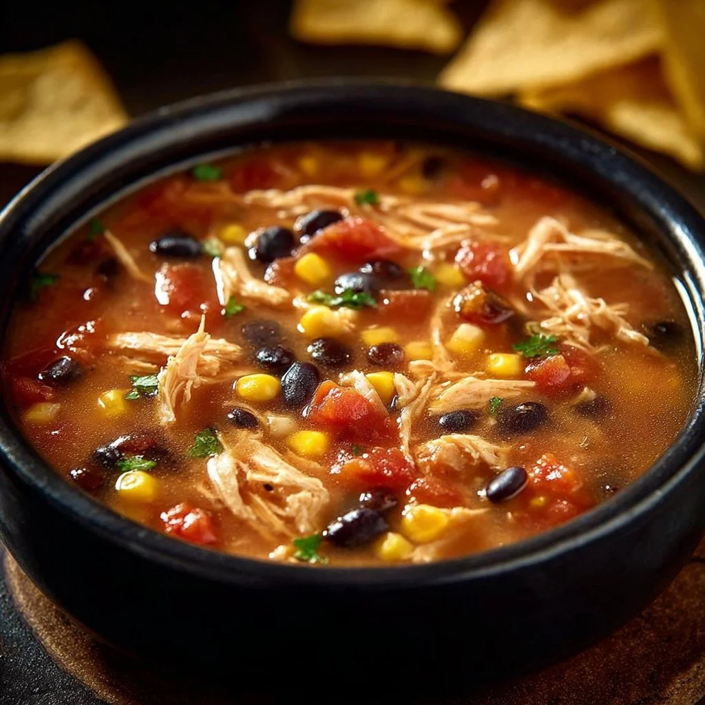 Crockpot Chicken Tortilla Soup