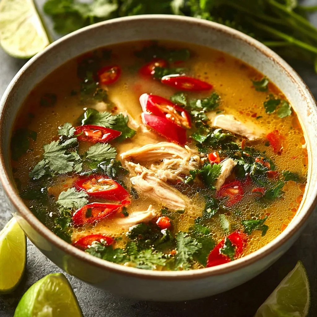 Home 2 Crockpot Thai Coconut Chicken Soup
