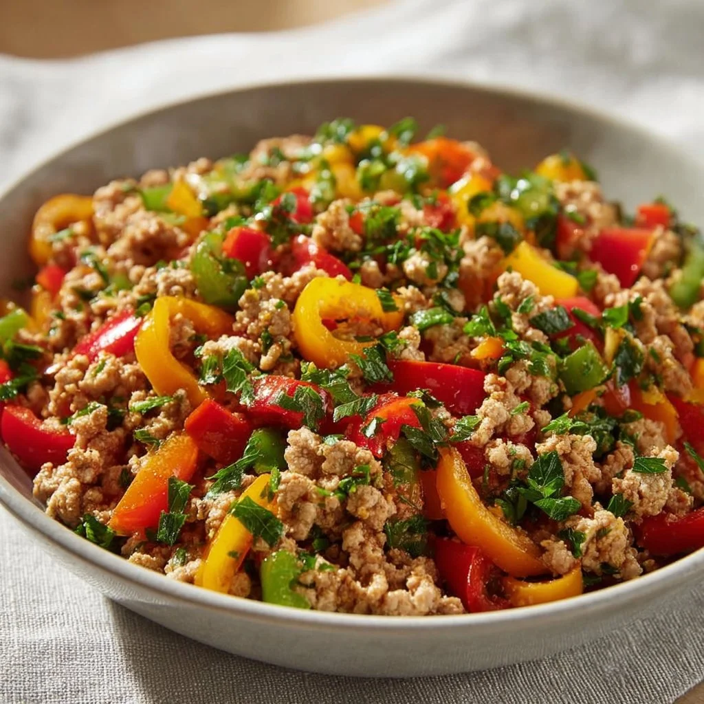 Ground Turkey and Peppers