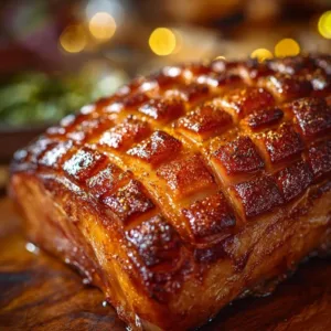 Brown Sugar Pineapple Ham Bake 2 Brown Sugar Pineapple Ham Bake served on a festive table