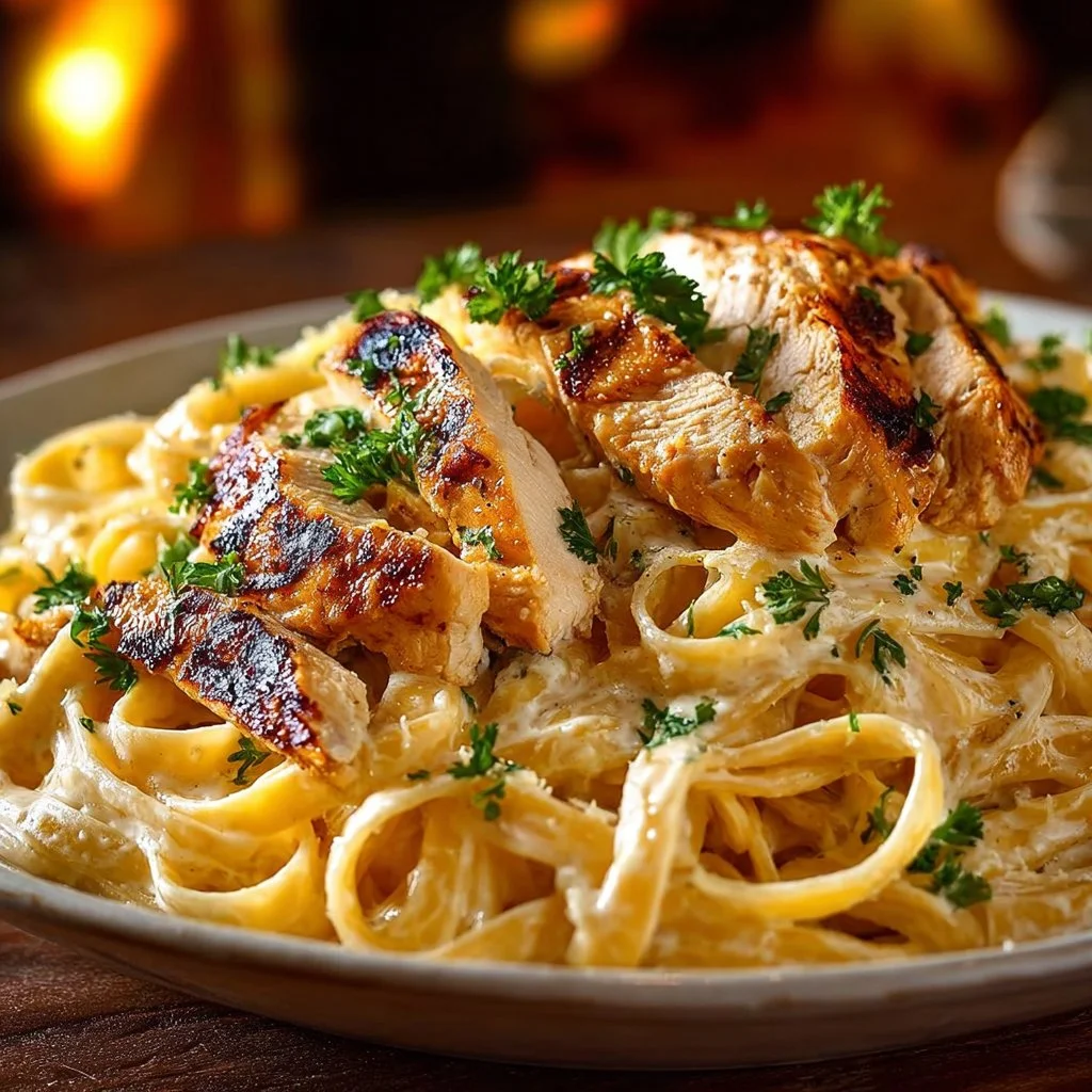 Cowboy Butter Chicken Linguine dish prepared with creamy butter chicken sauce