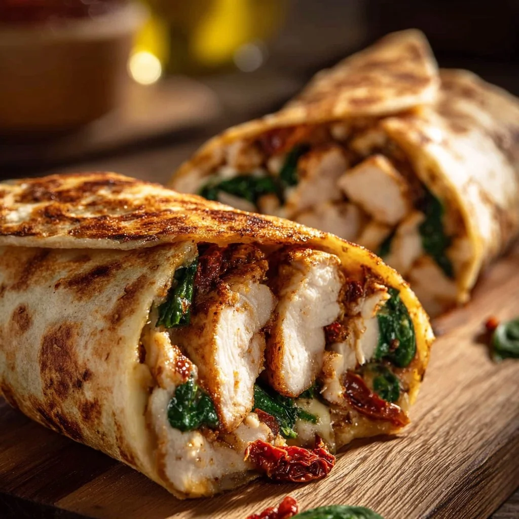 Crunchy Crispy Air Fryer Chicken & Mozzarella Wraps