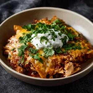 Delicious one pan ground chicken casserole in a baking dish