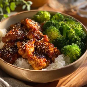 Easy soy garlic chicken thighs served on a plate with garnish.