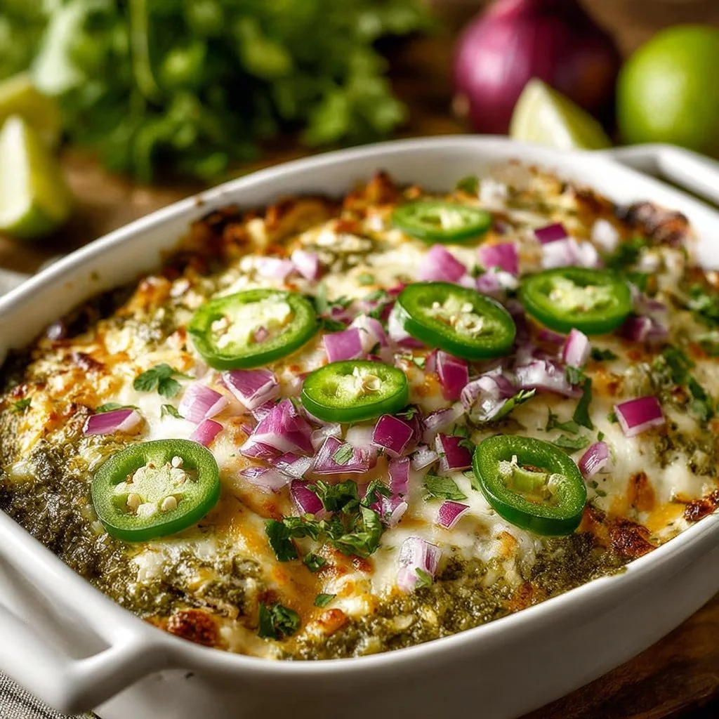 Healthy Salsa Verde Chicken Casserole