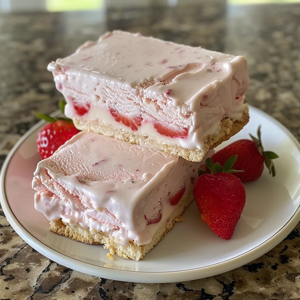 Strawberry Shortcake Ice Cream Bars