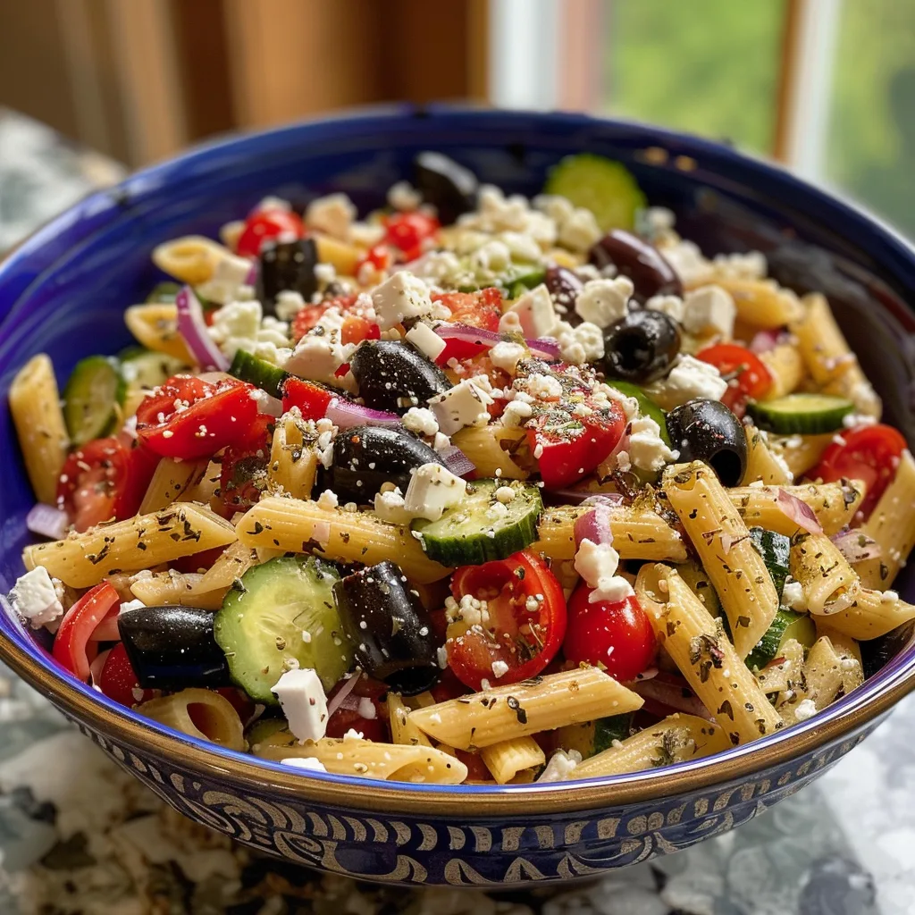 Greek Pasta Salad: A Refreshing Mediterranean Delight