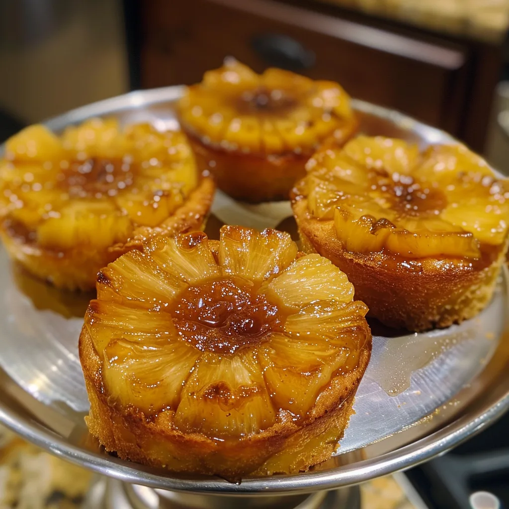 Mini Pineapple Upside Down Cakes