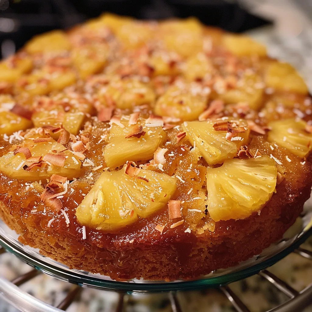 Pineapple Coconut Upside Down Cake