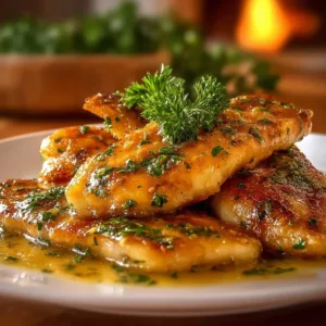 Juicy tenderized chicken breast ready for cooking with spices and herbs