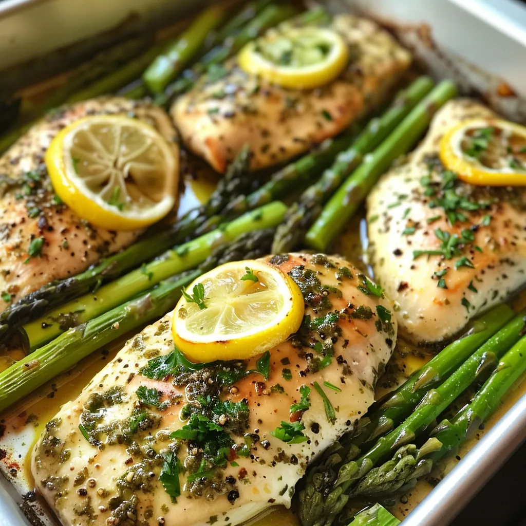 One-Pan Lemon Herb Chicken & Asparagus Bake – Quick Weeknight Dinner!