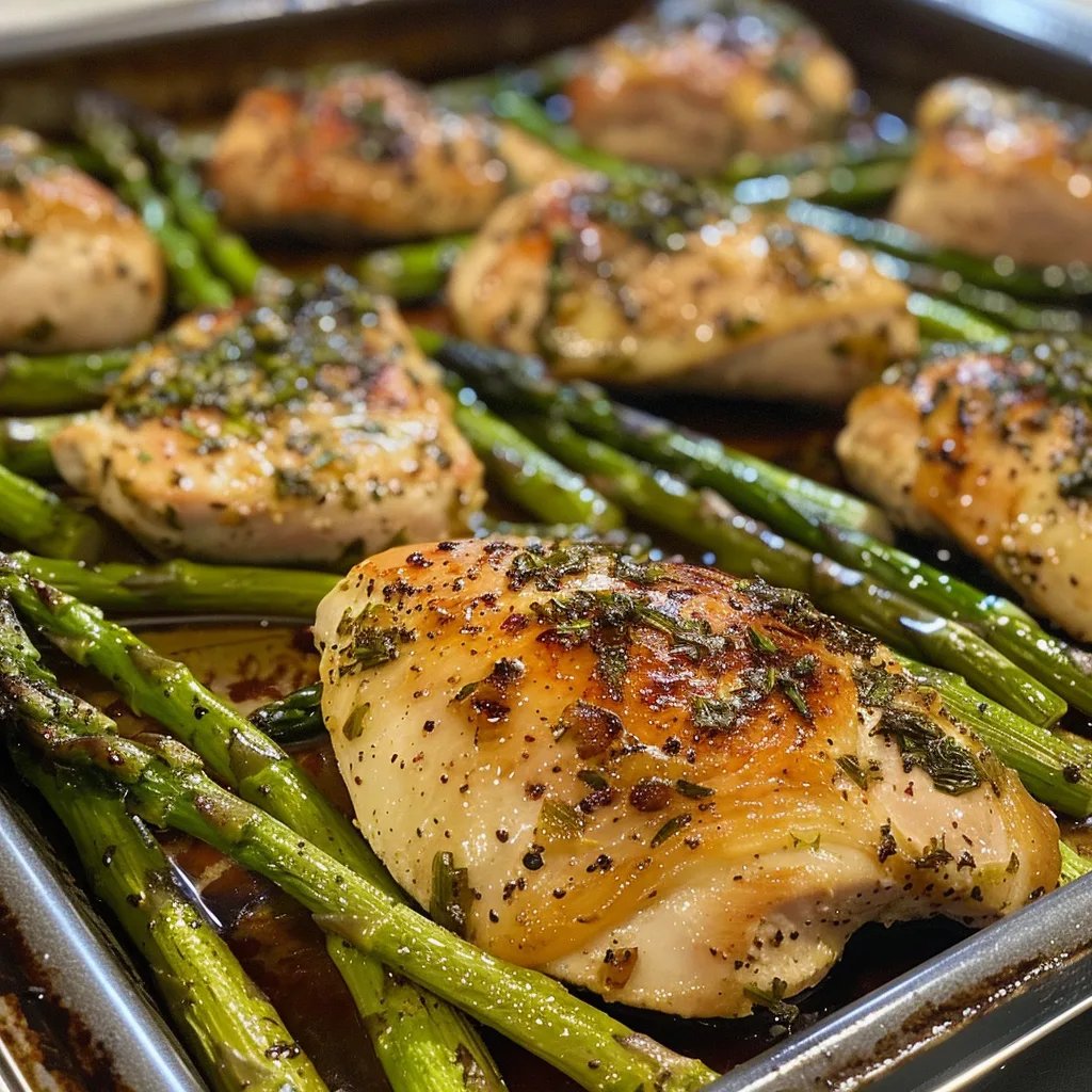 Garlic Butter Chicken & Asparagus Sheet Pan – Crispy, Juicy & Flavorful!