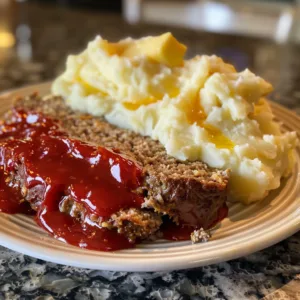 Classic Meatloaf with Mashed Potatoes – Comfort Food Made Simple!