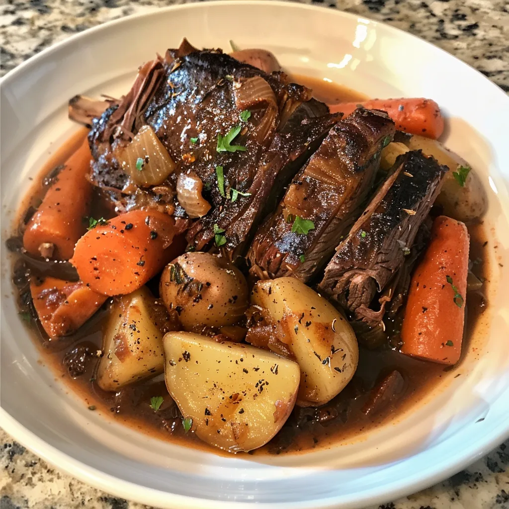 Slow Cooker Beef Pot Roast – Tender, Juicy & Set-It-&-Forget-It!