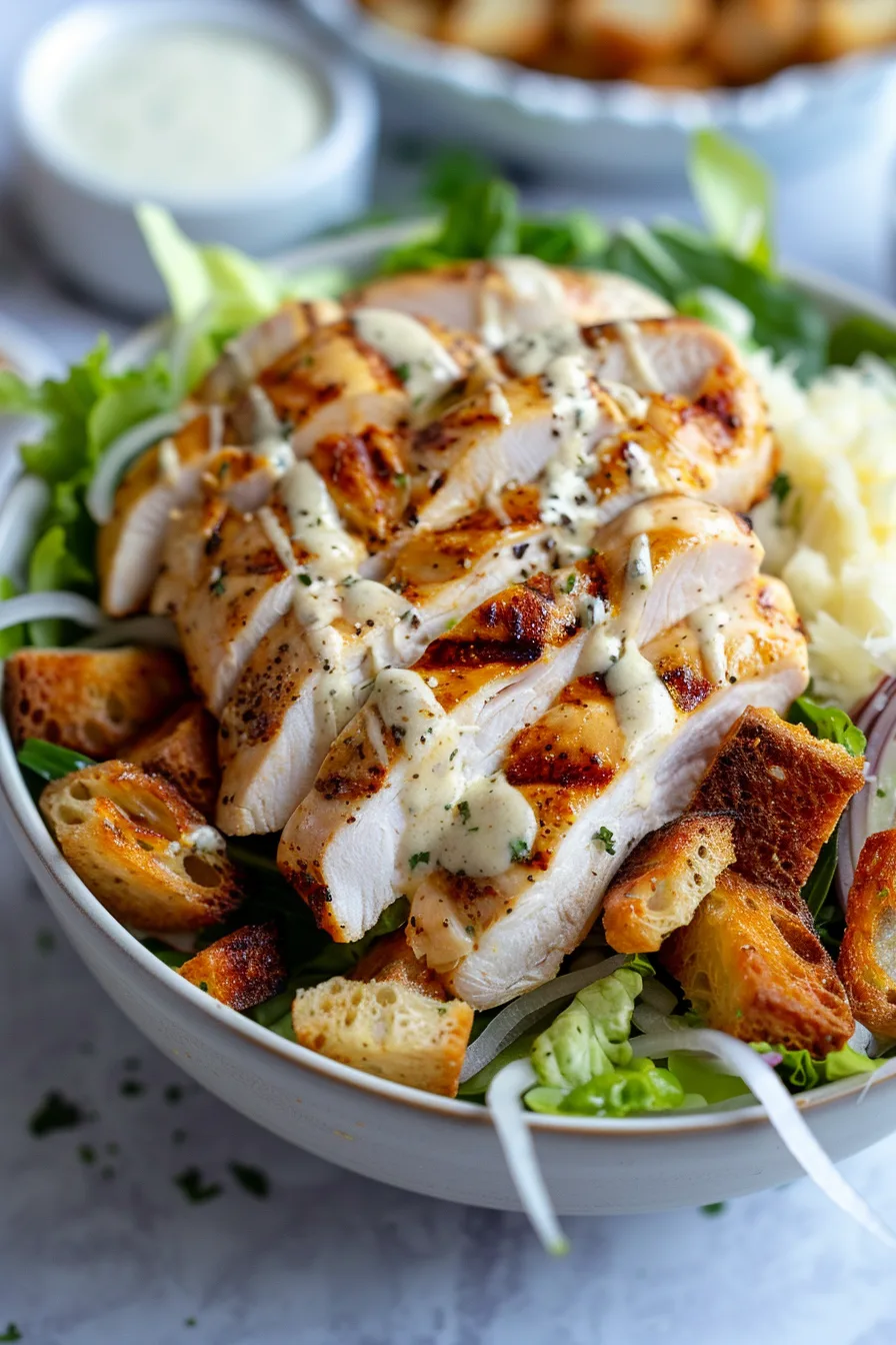 Grilled Chicken Caesar Salad with Spring Greens – Light, Fresh & Delicious! 2 image 1775375319348