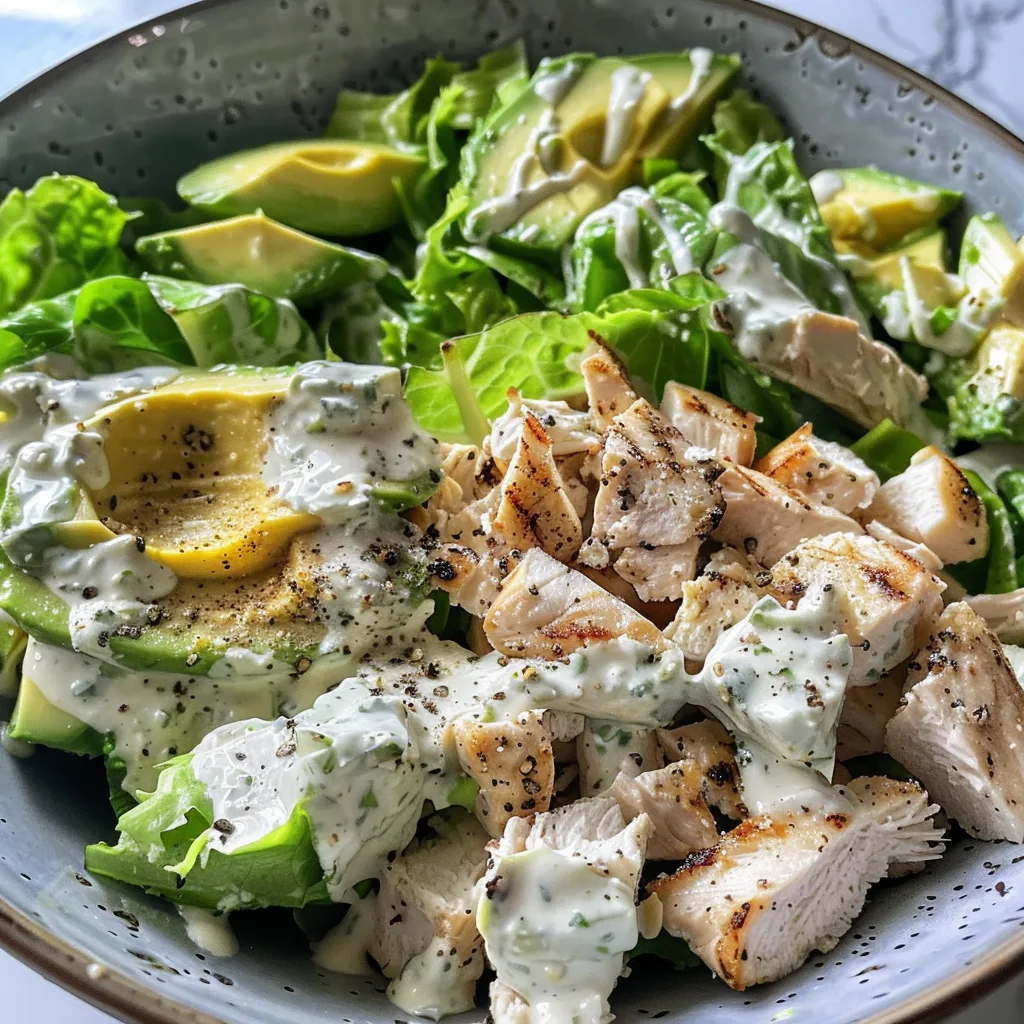 Creamy Caesar Chicken Salad with Avocado – Healthy & Flavorful!