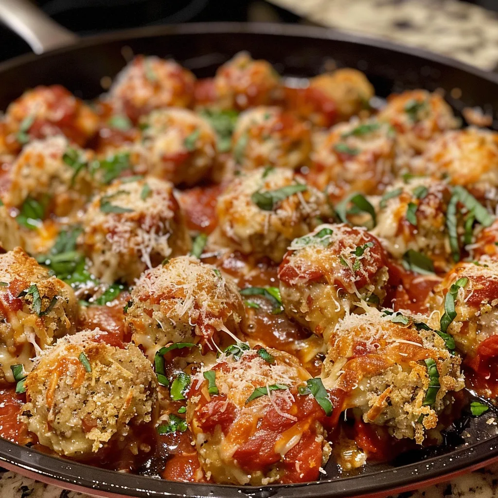 Chicken Parmesan Meatballs – Cheesy, Juicy & Easy Weeknight Dinner!