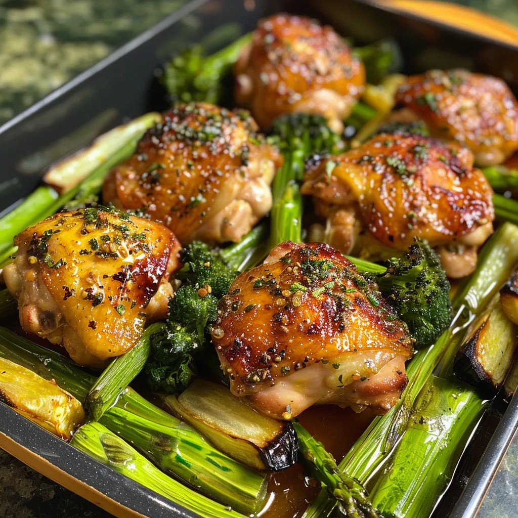 Honey & Mustard Chicken Thighs with Spring Veg – One-Pan Dinner Hack!