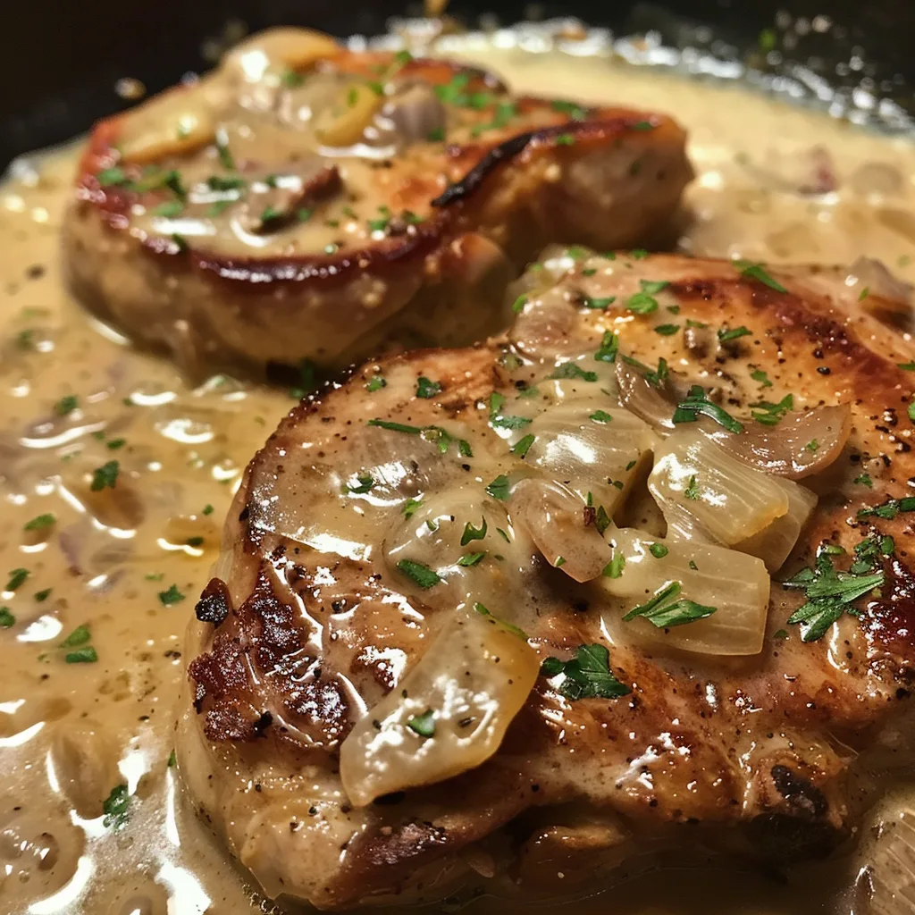 Creamy Onion Pork Chops – Juicy, Flavor-Packed & Easy Weeknight Dinner!