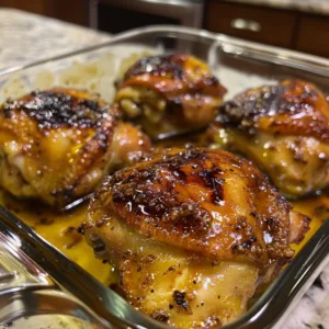 Dijon Honey Baked Chicken Thighs – Sweet, Savory & Crispy! 3 Dijon Honey Baked Chicken Thighs – Sweet, Savory & Crispy!