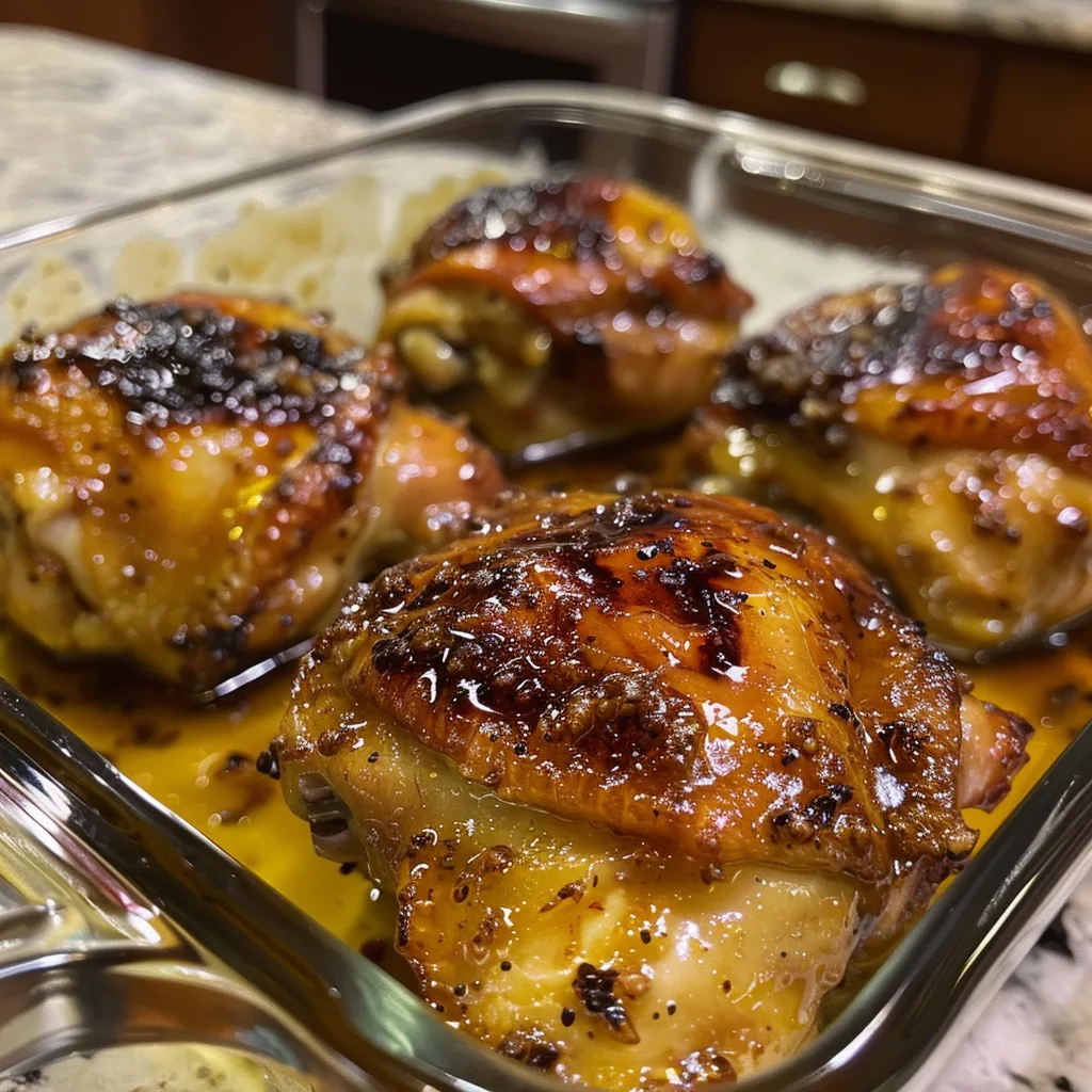 Dijon Honey Baked Chicken Thighs – Sweet, Savory & Crispy!