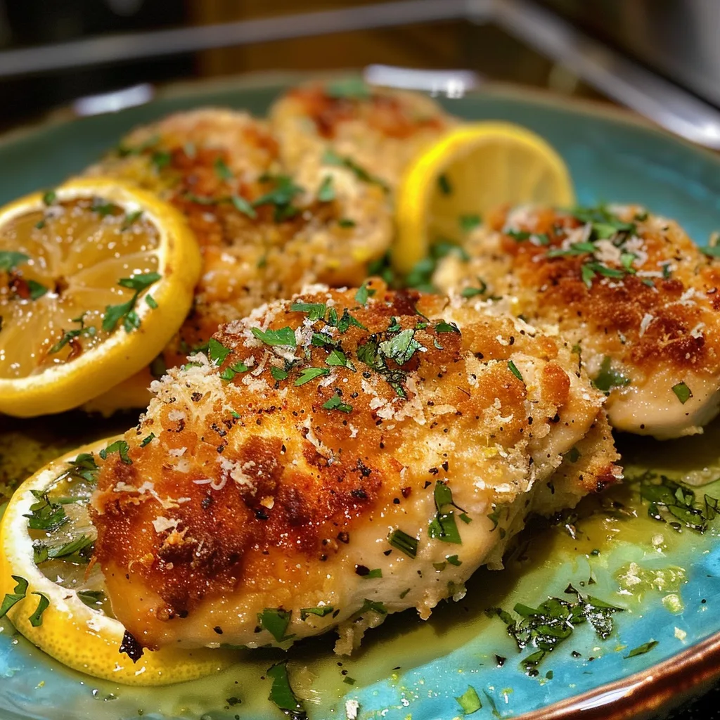 Home 2 Parmesan Spring Chicken with Lemon & Herbs – Crispy, Juicy & Easy Dinner!