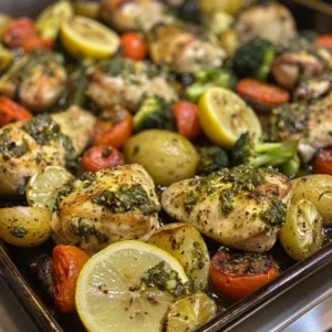 Lemon Pesto Chicken Sheet Pan – Quick, Flavor-Packed & Easy Cleanup! 3 Lemon Pesto Chicken Sheet Pan – Quick, Flavor-Packed & Easy Cleanup!