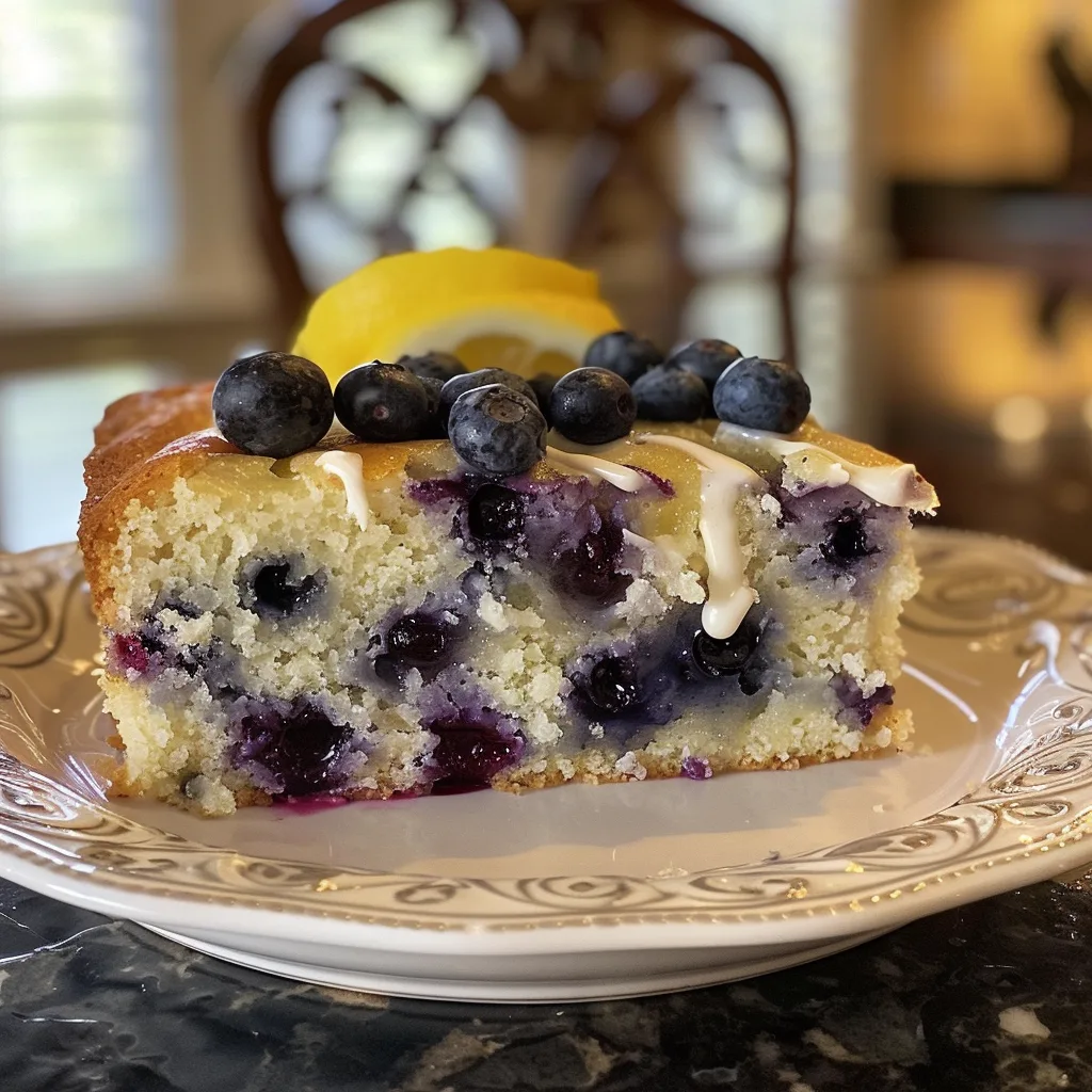 Home 6 Lemon Blueberry Drizzle Cake – Moist, Fruity & Irresistible!