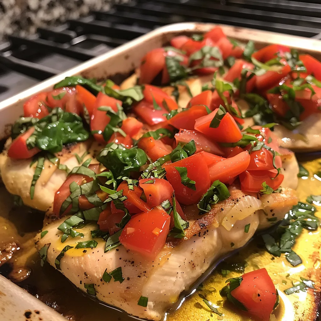Classic Bruschetta Chicken – Juicy, Flavor-Packed & Easy Dinner!