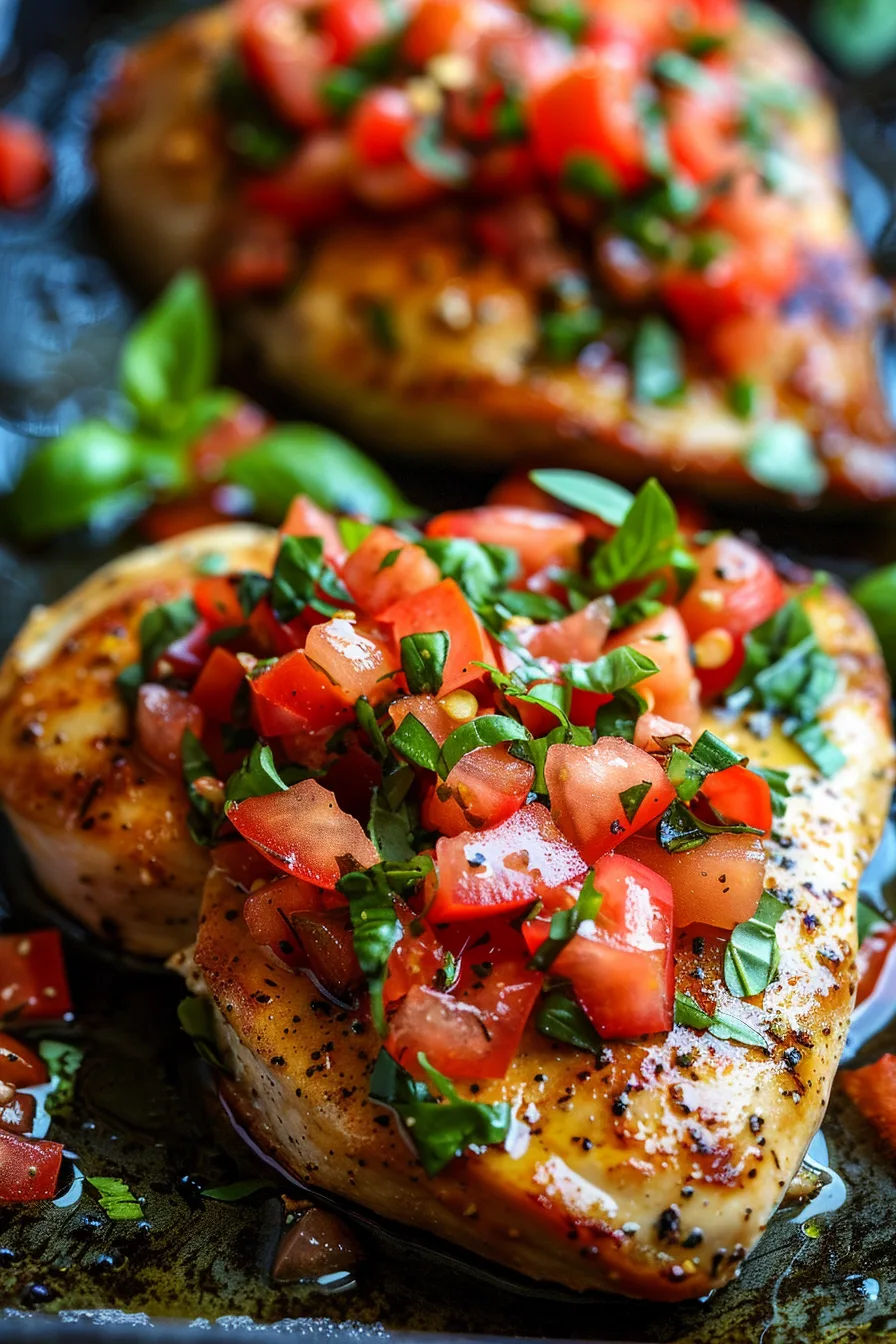 Classic Bruschetta Chicken – Juicy, Flavor-Packed & Easy Dinner!