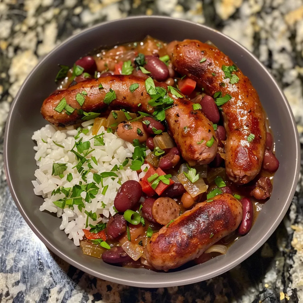 Home 4 Red Beans & Rice with Sausage – Hearty, Flavorful & Easy Weeknight Meal!