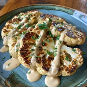 CAULIFLOWER Steaks with Tahini Sauce – EASY & HEALTHY