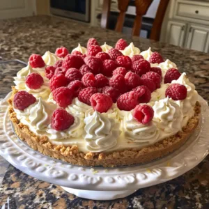 Lemon Raspberry No-Bake Cheesecake – EASY & ZESTY