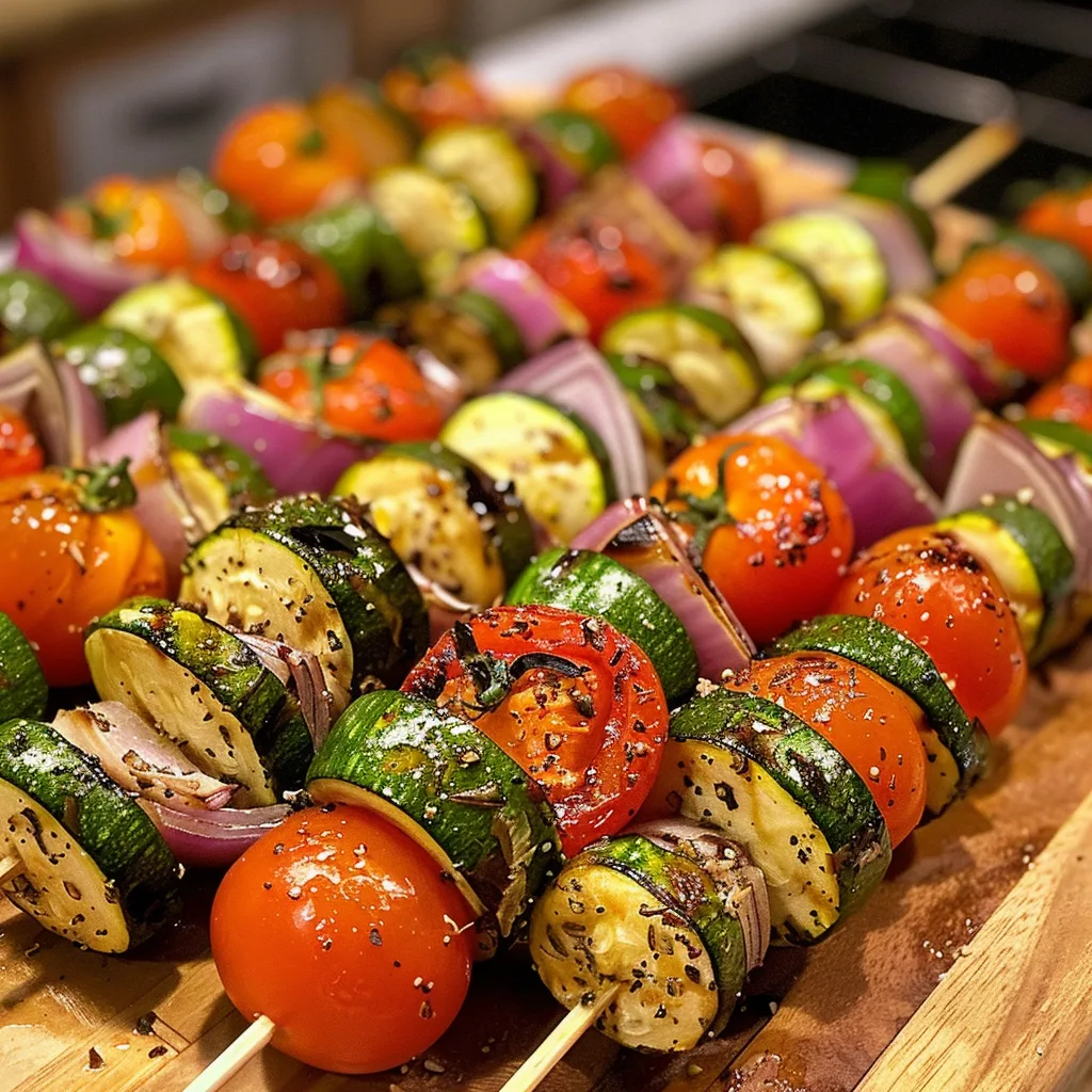 MEDITERRANEAN Veggie Skewers – EASY & HEALTHY