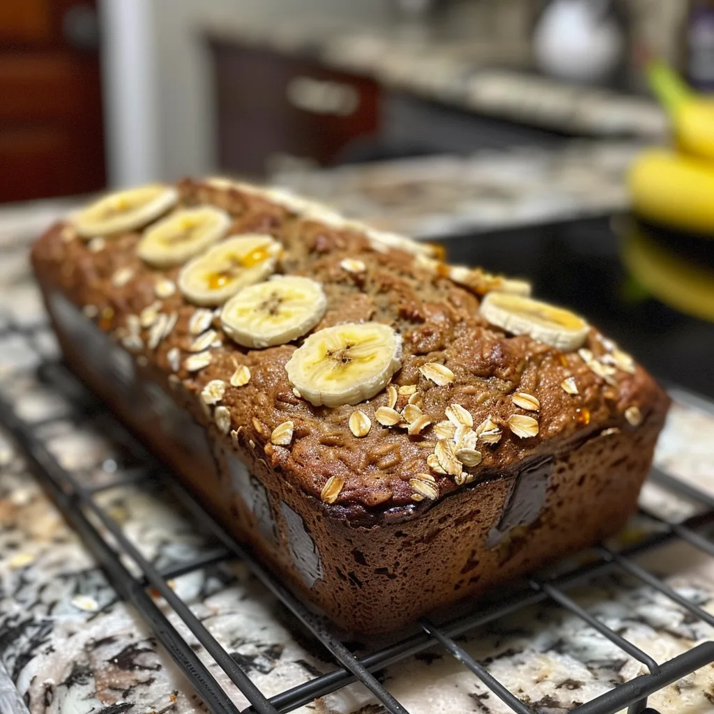 Healthy Banana Bread (Oats & Yogurt) – EASY & MOIST