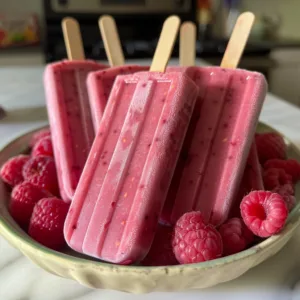 Raspberry Yogurt Pops – EASY & TART