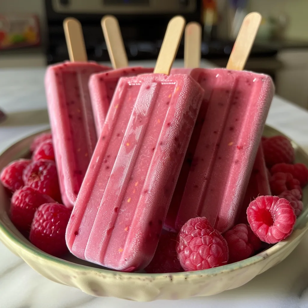 Raspberry Yogurt Pops – EASY & TART