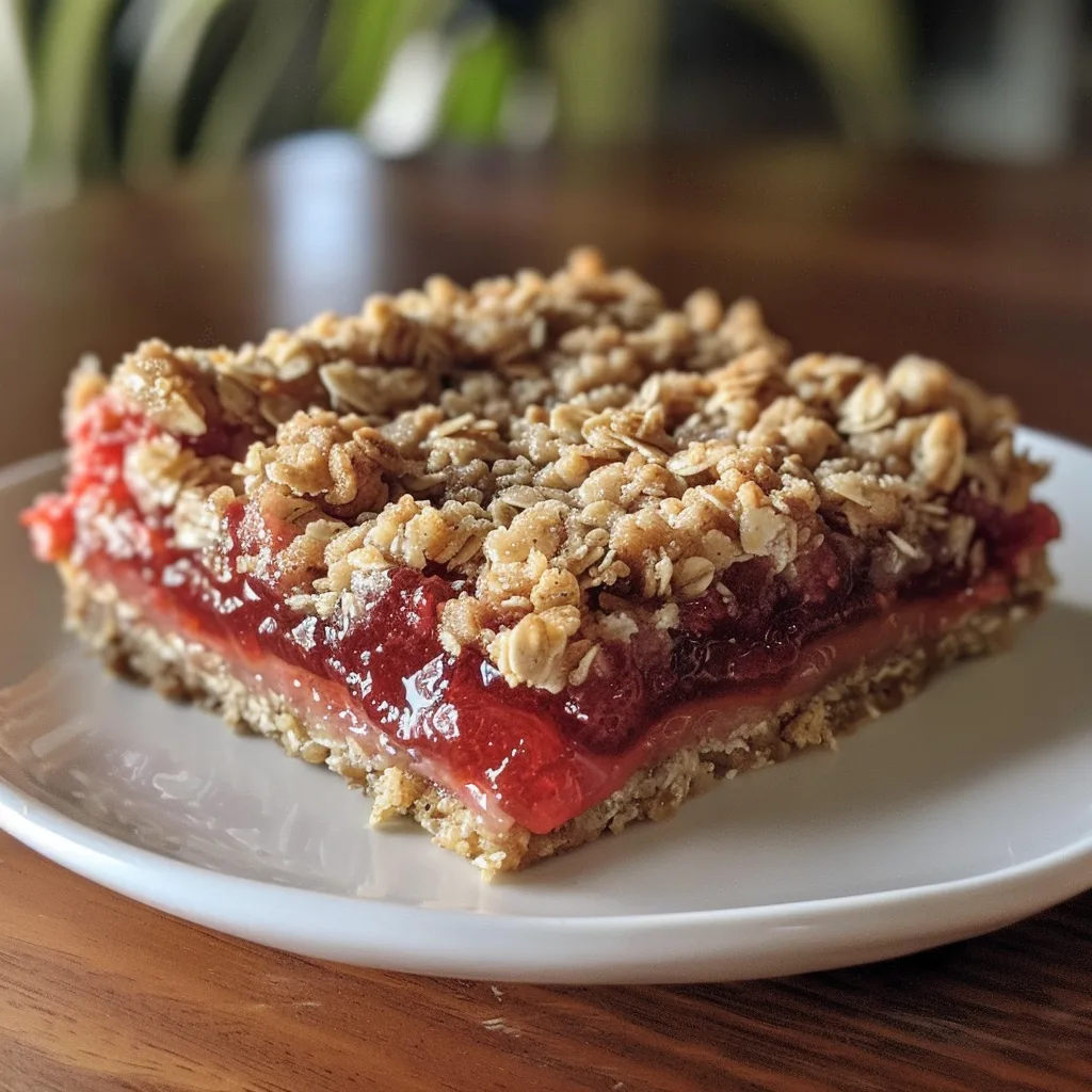 Oatmeal Strawberry Crumble Bars – EASY & HEALTHY