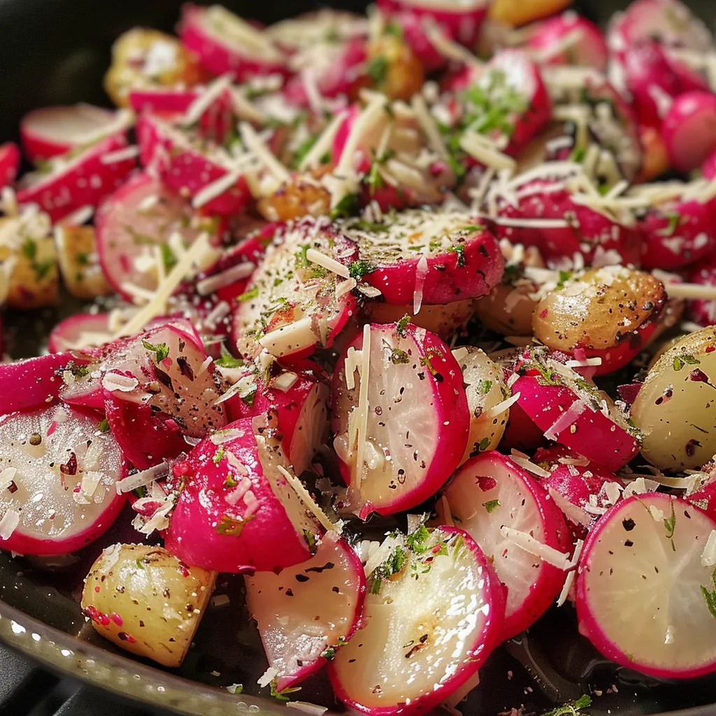 PARMESAN Roasted Radishes – EASY & CHEESY