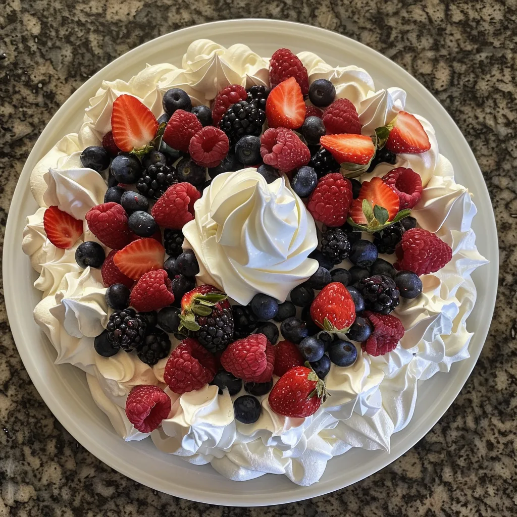 Classic Berry Pavlova (Meringue & Mixed Berries) – EASY & VIRAL