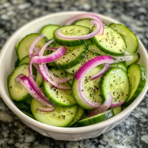 Vinegar Marinated Cucumber Salad – Easy & Tangy
