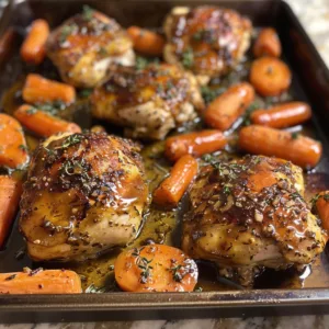 Sheet-Pan Honey Mustard Chicken & Carrots – Easy Weeknight Meal!